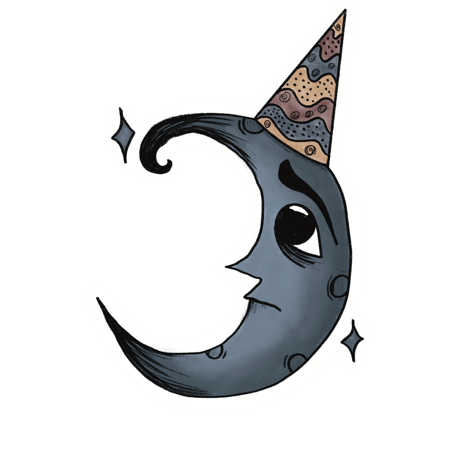 Asteroid Birthday Hat Sticker - Twelve05 Studios Shop