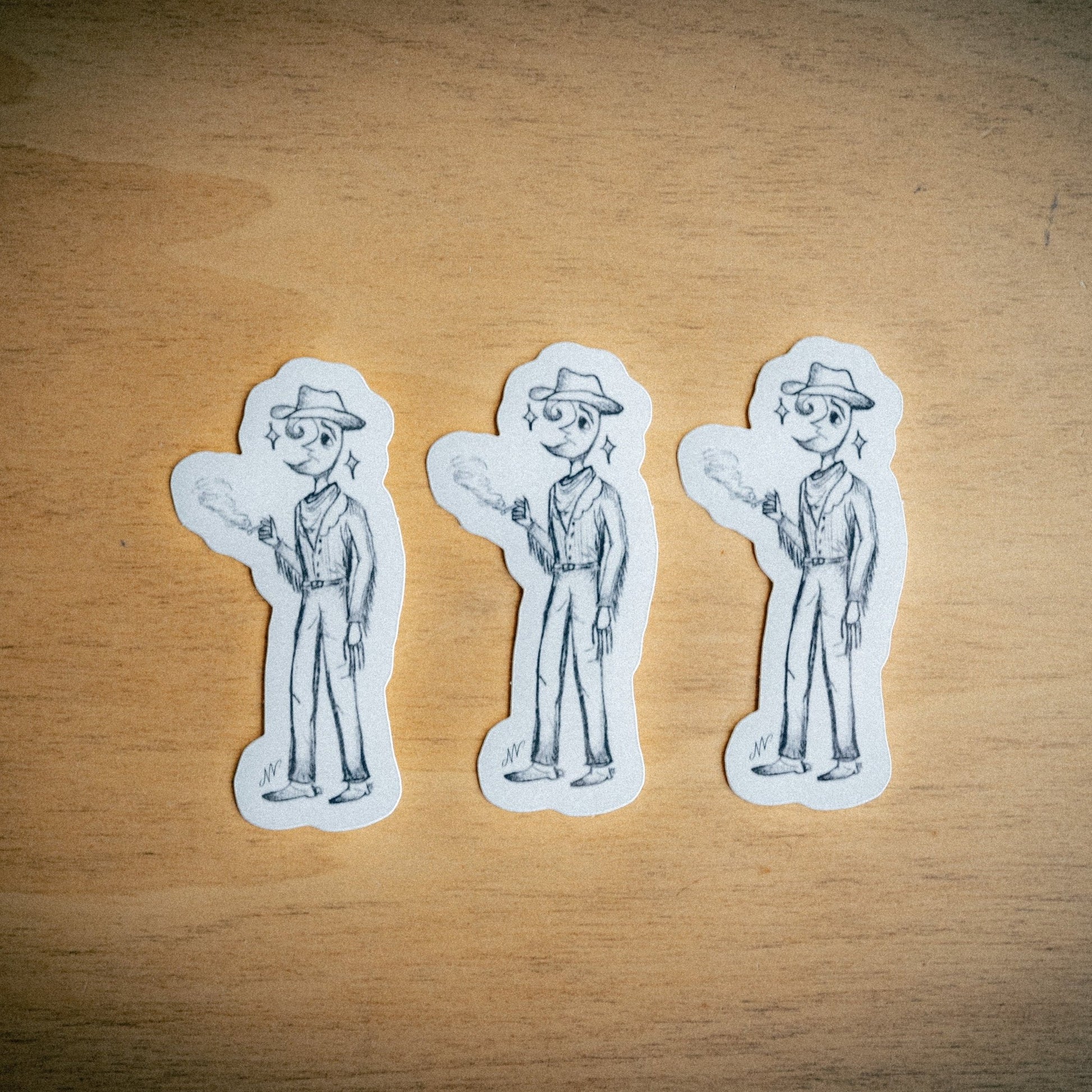 Asteroid Cowboy Sticker - Twelve05 Studios Shop