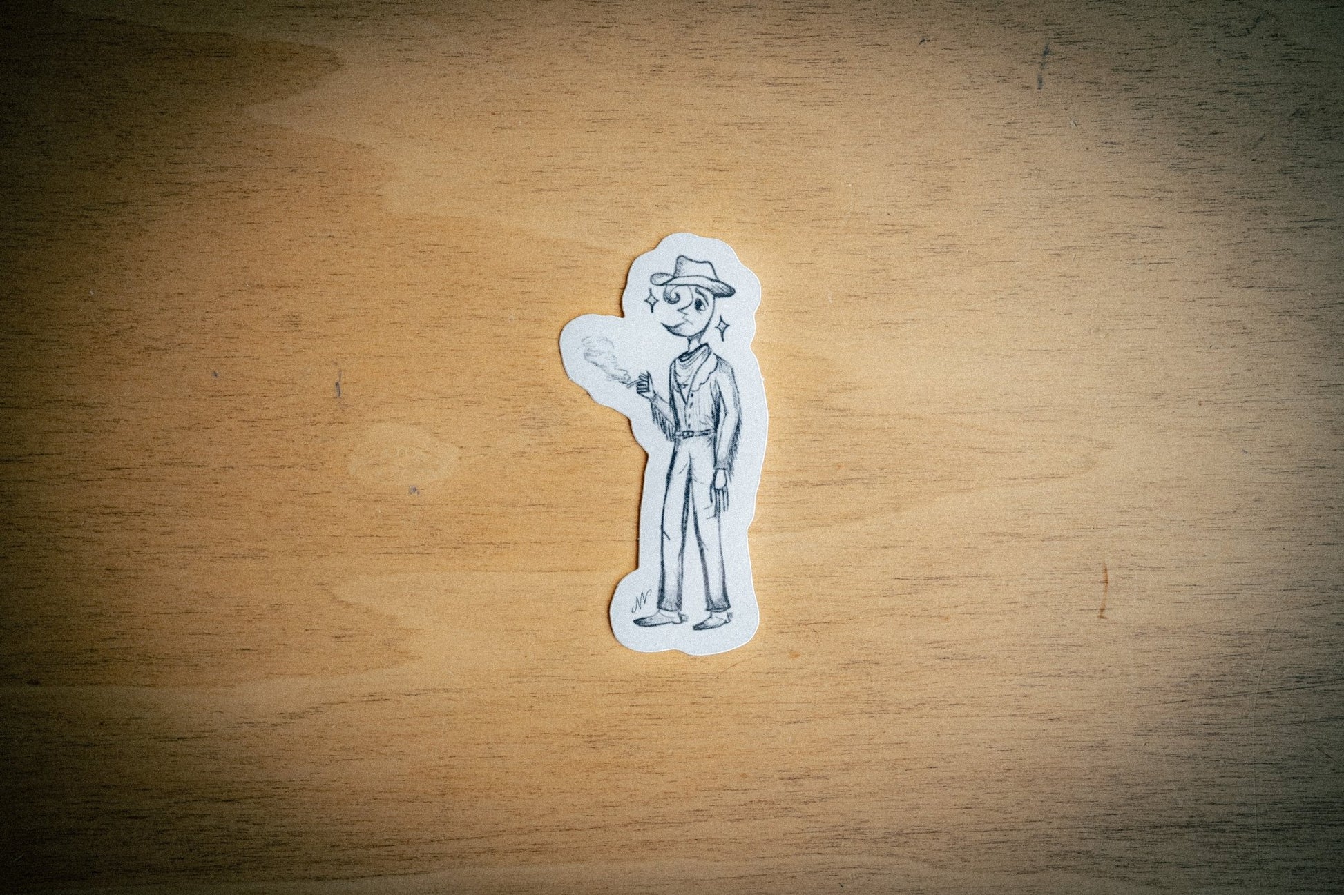 Asteroid Cowboy Sticker - Twelve05 Studios Shop