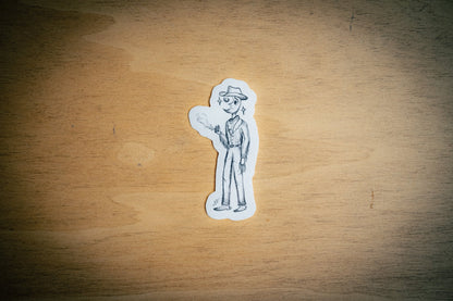 Asteroid Cowboy Sticker - Twelve05 Studios Shop