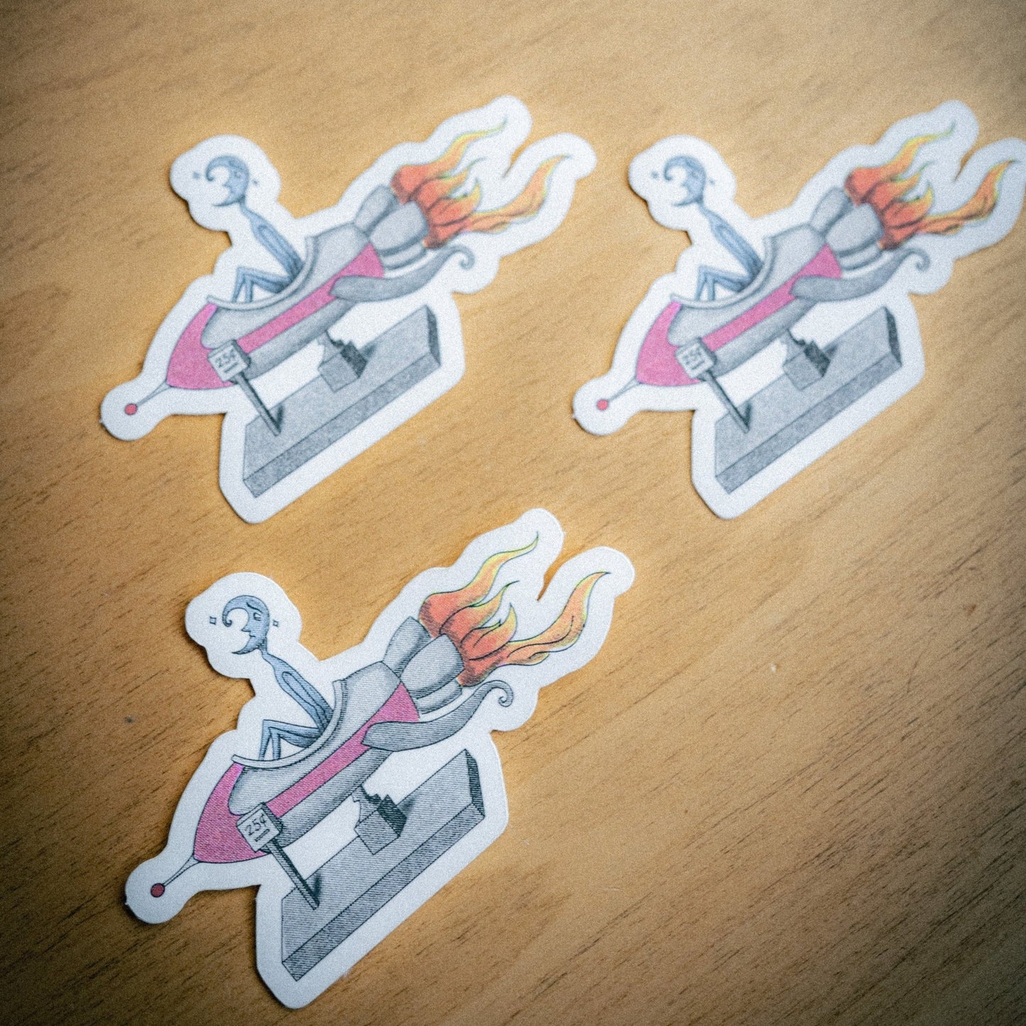 Asteroid's Rocketship Sticker - Twelve05 Studios Shop