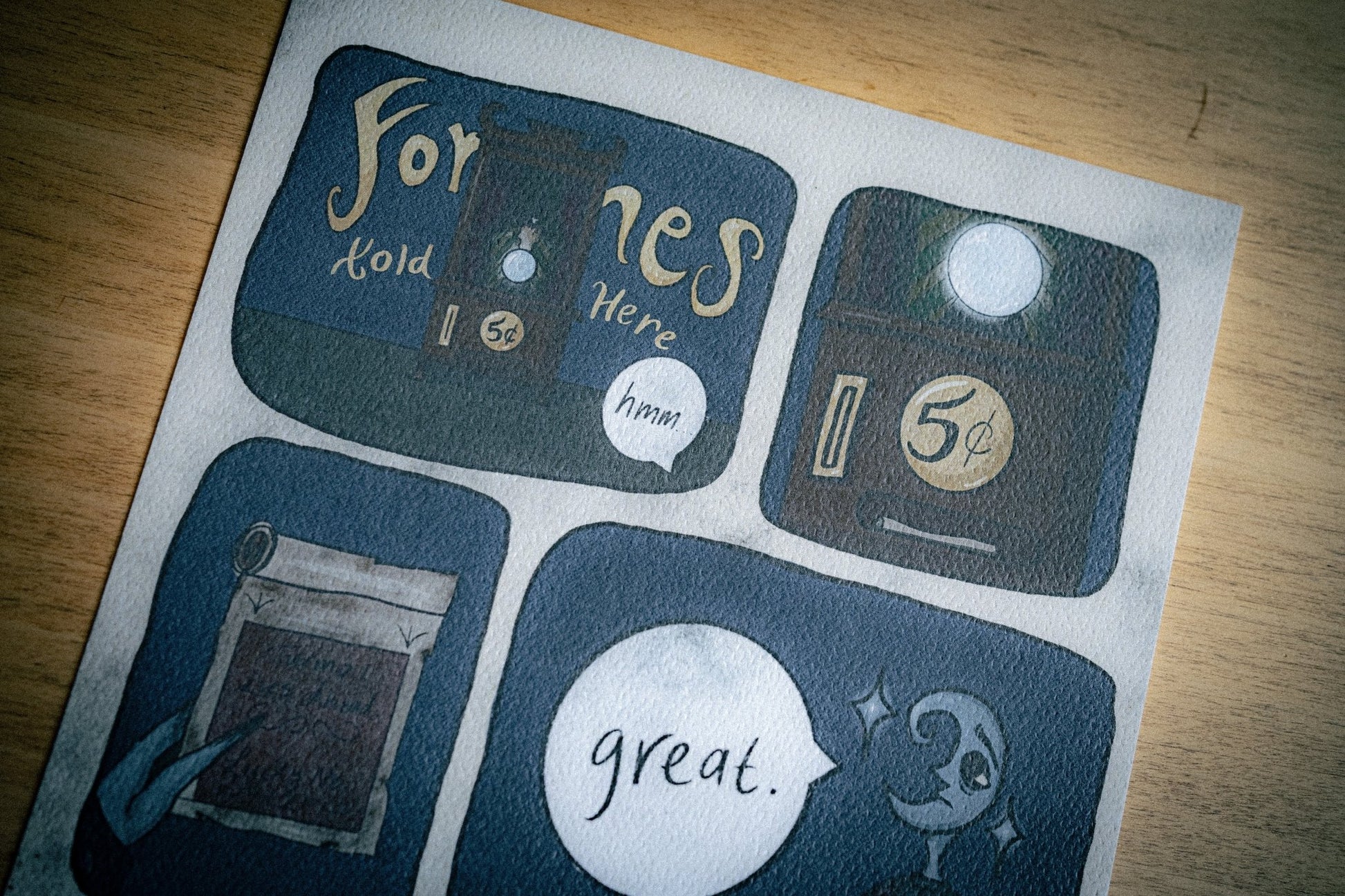 Fortune Teller Comic Strip Print - Twelve05 Studios Shop