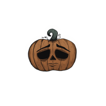 Pumpkin Head Sticker - Twelve05 Studios Shop